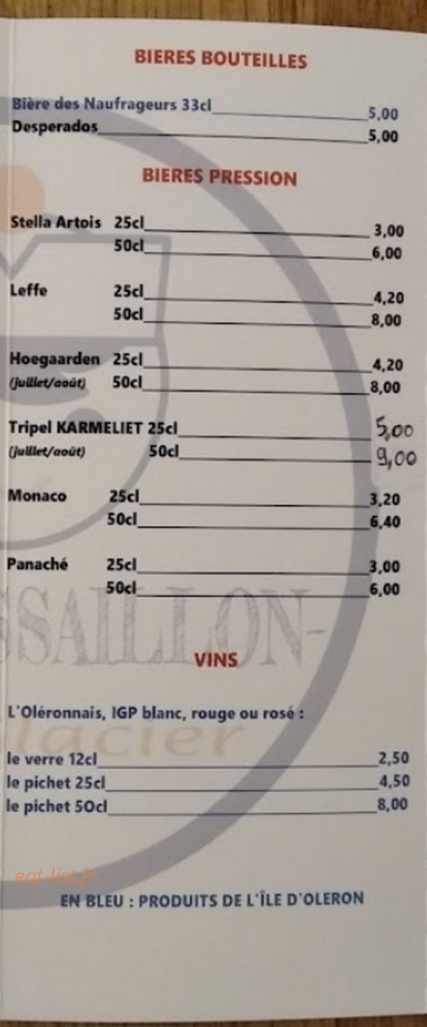 Le Moussaillon — carte page 5