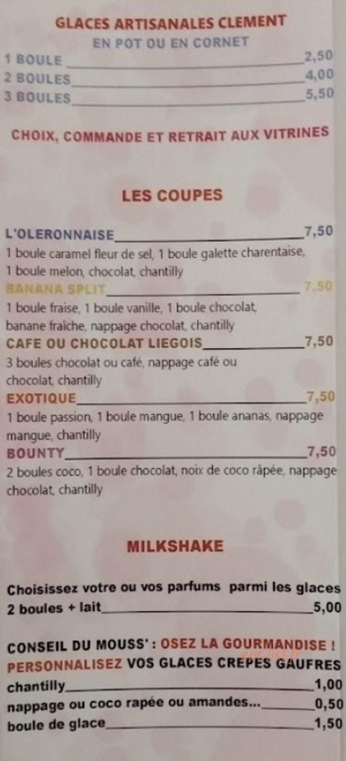Le Moussaillon — carte page 3