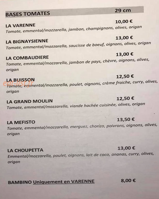 Mef Isto Bar — carte page 2