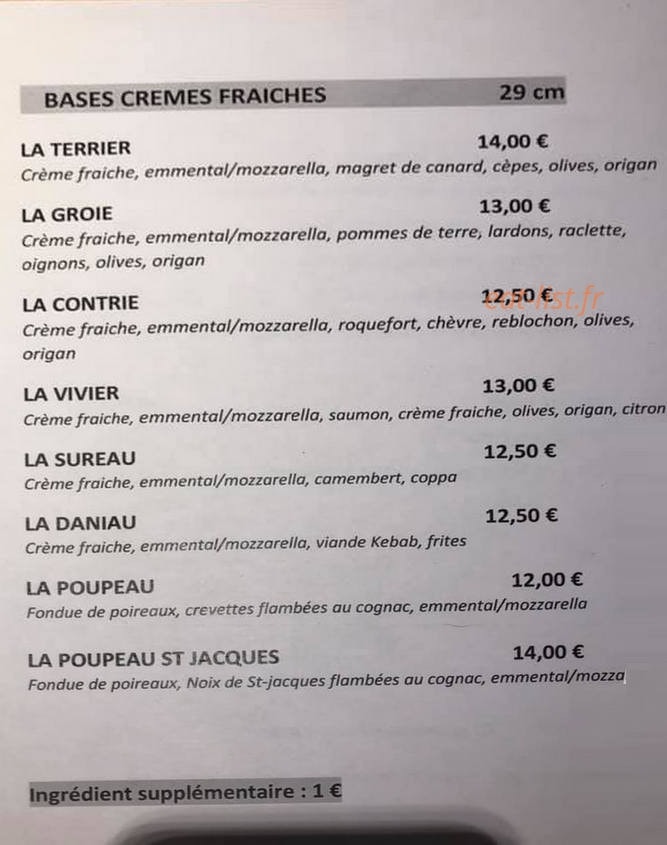 Mef Isto Bar — carte page 1