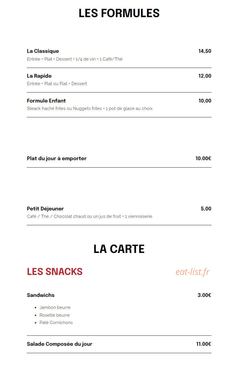 Le Relax — carte page 1
