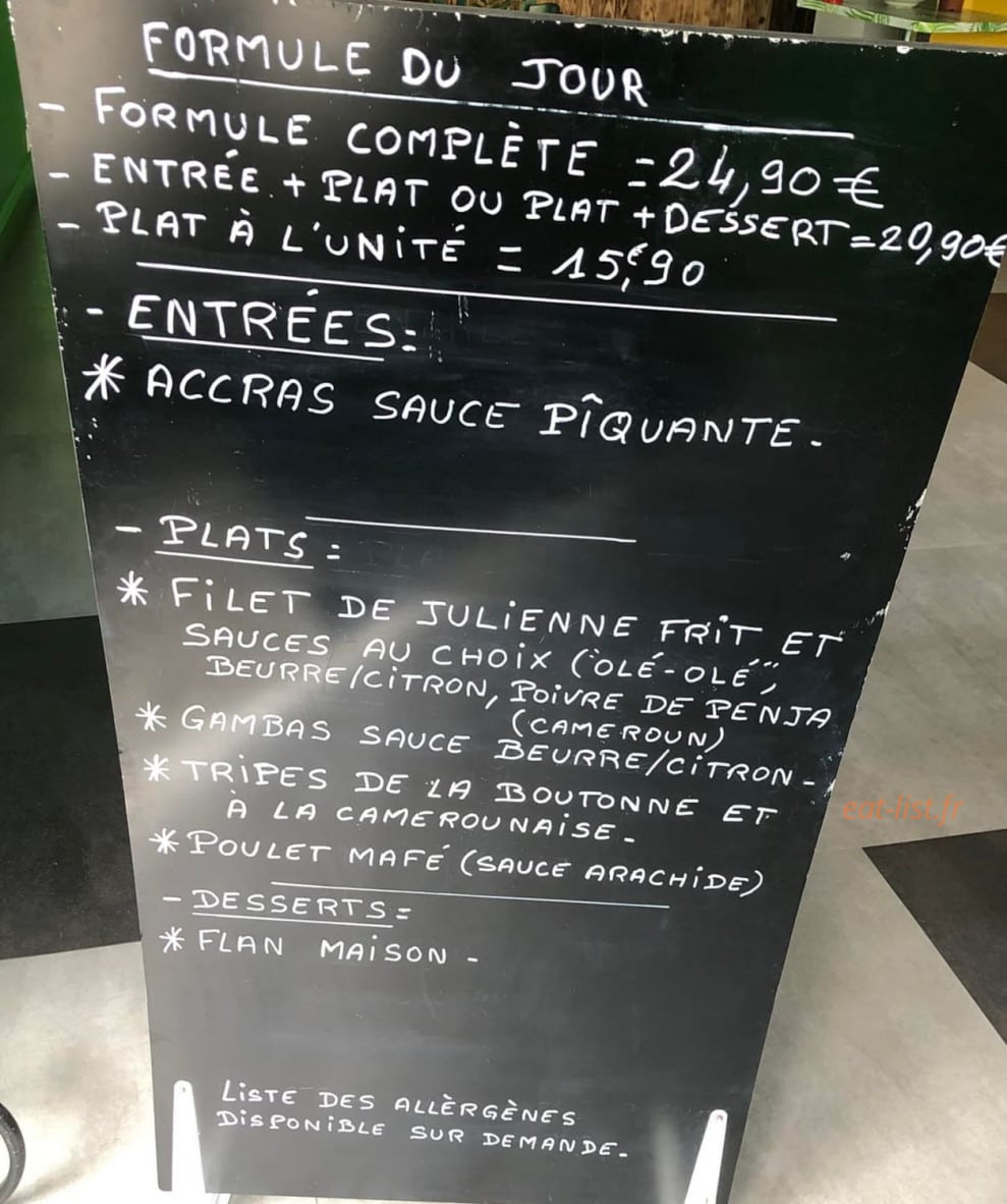 Gourmet du monde — carte page 1