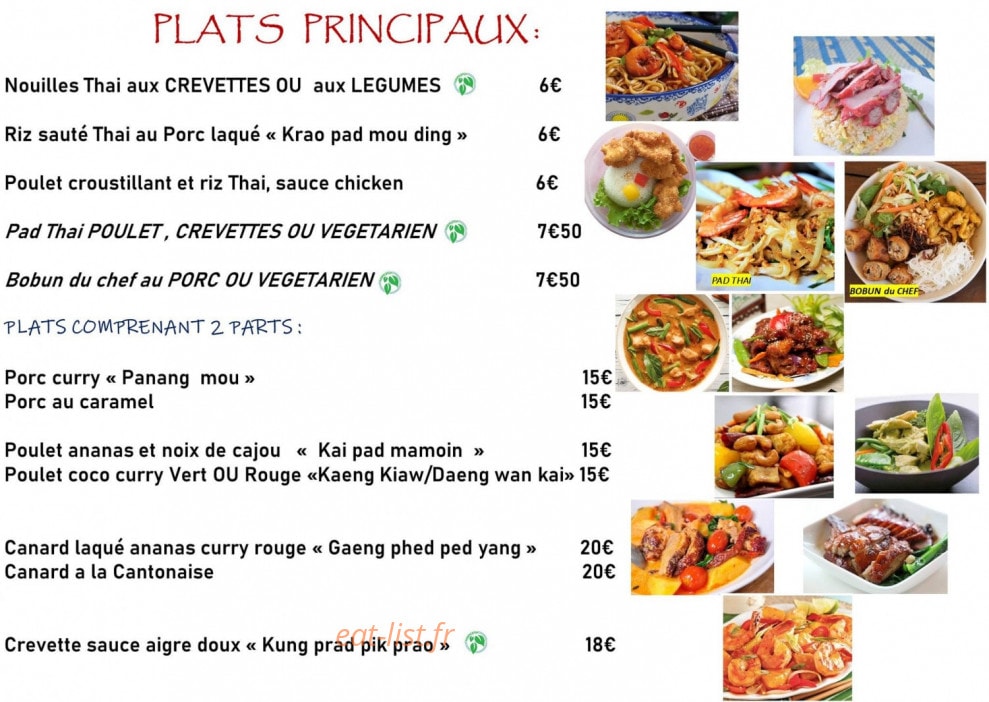 Le Bangkok d'Angély — carte page 2