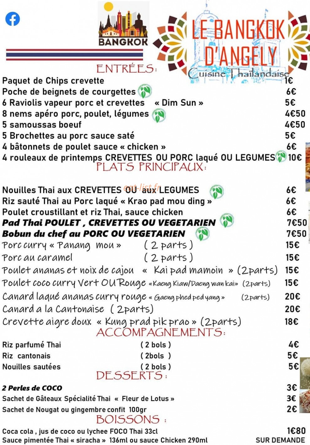 Le Bangkok d'Angély — carte page 5