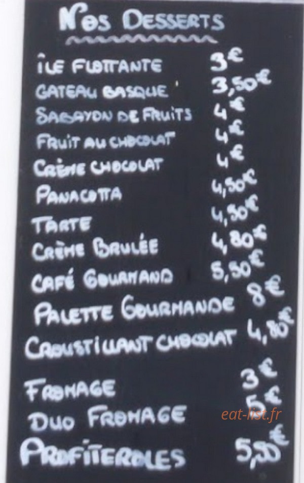 Le Petit Bouchon — carte page 2