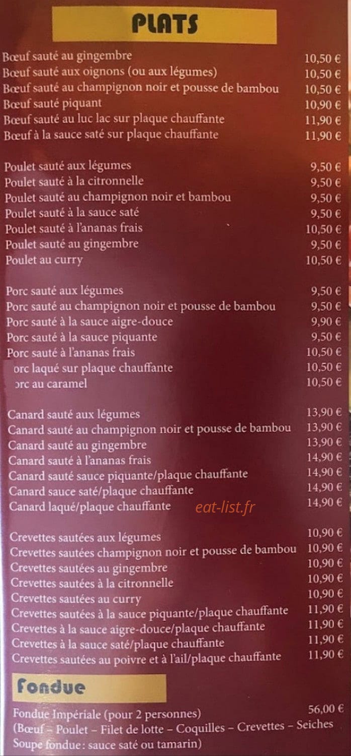 Le Saigon — carte page 3