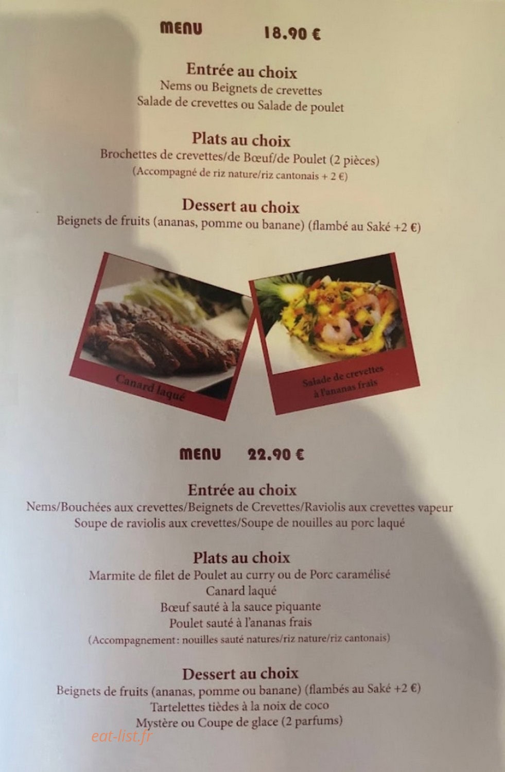 Le Saigon — carte page 6