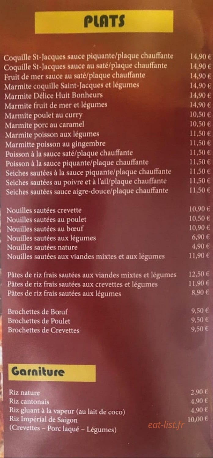 Le Saigon — carte page 2