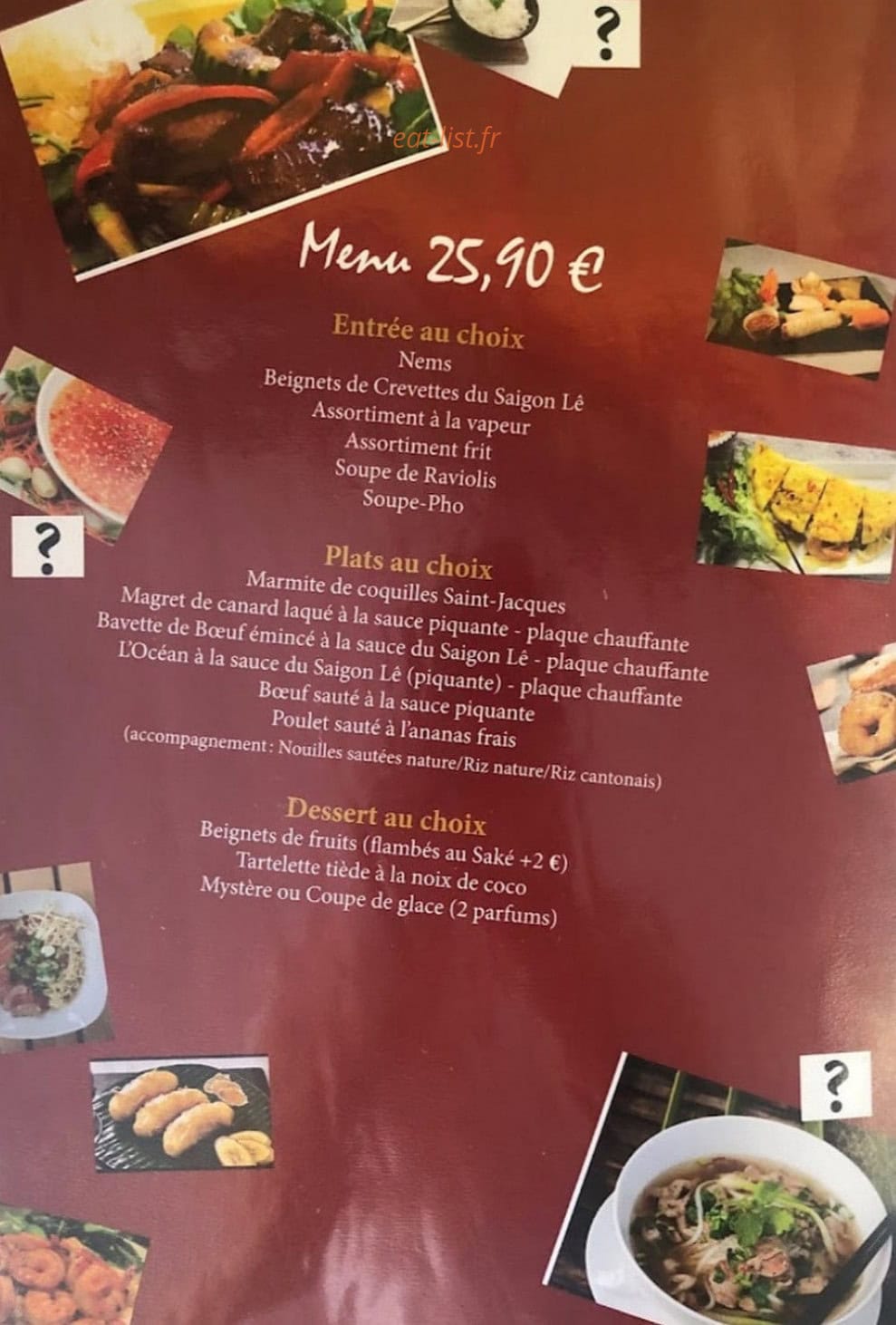 Le Saigon — carte page 7