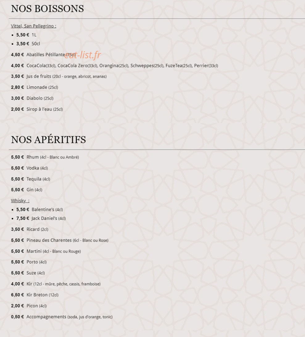 Le Soleil du Maroc — carte page 5