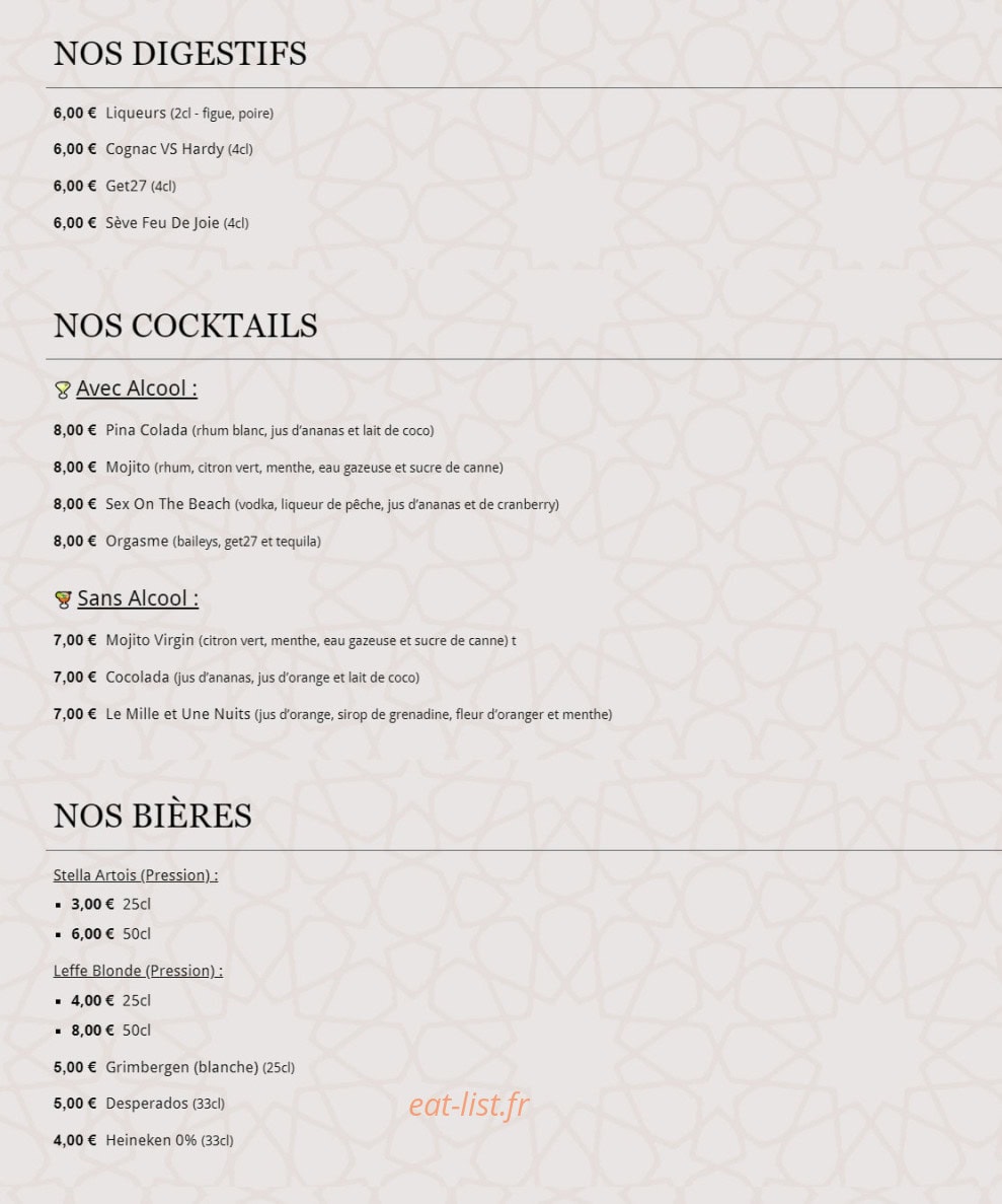 Le Soleil du Maroc — carte page 6
