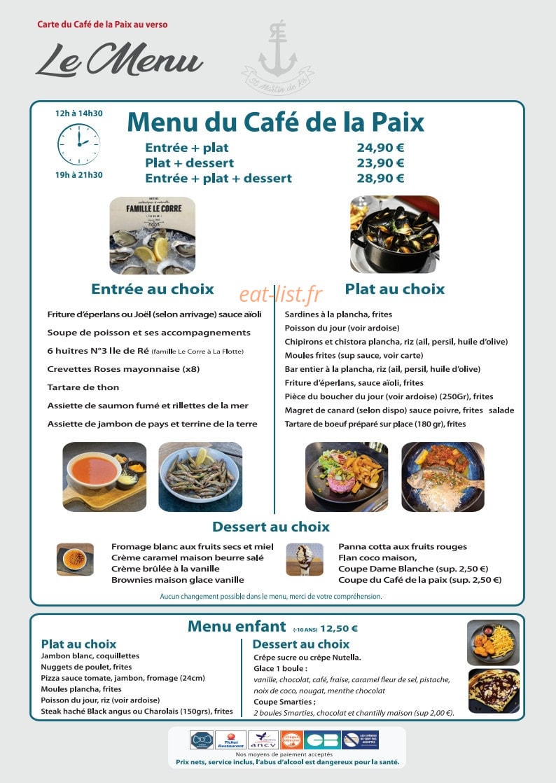 Café de la Paix — carte page 4