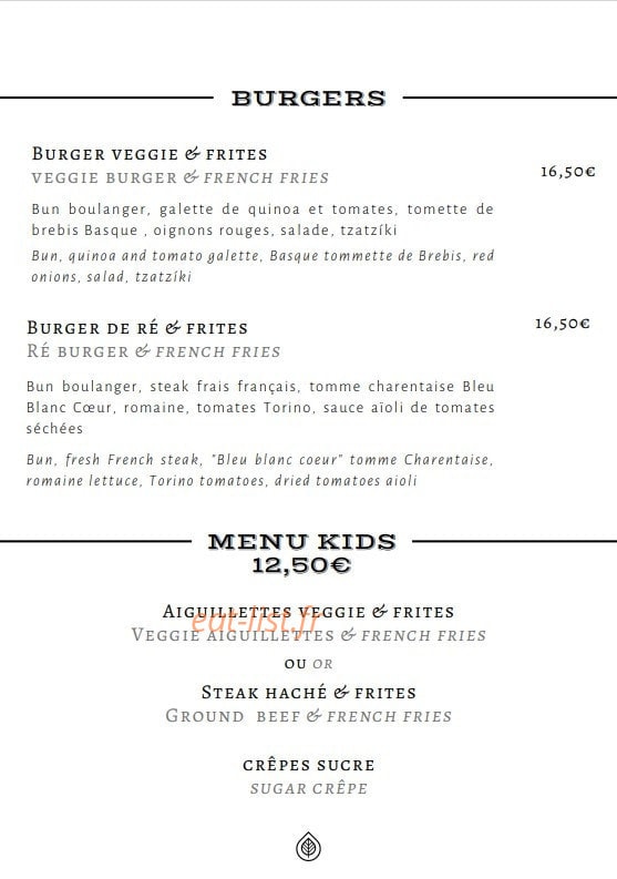 Chez Martin — carte page 3