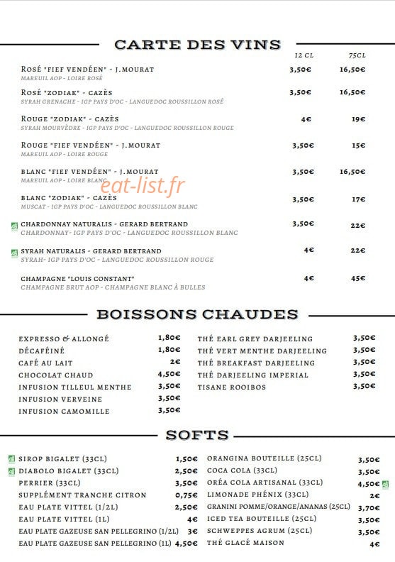 Chez Martin — carte page 8