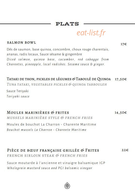 Chez Martin — carte page 2