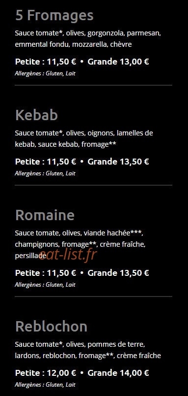 Kpizz — carte page 4