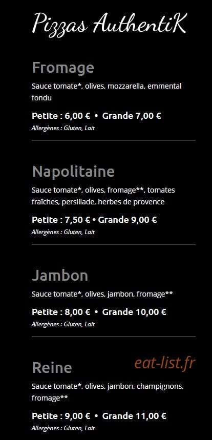 Kpizz — carte page 10