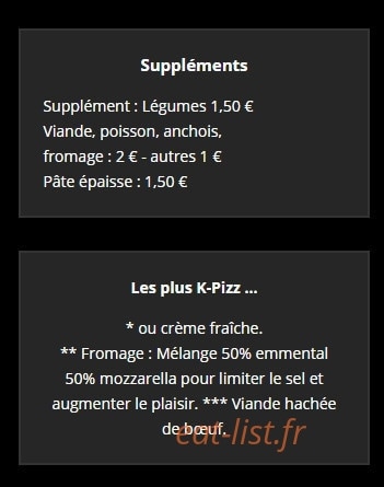 Kpizz — carte page 12