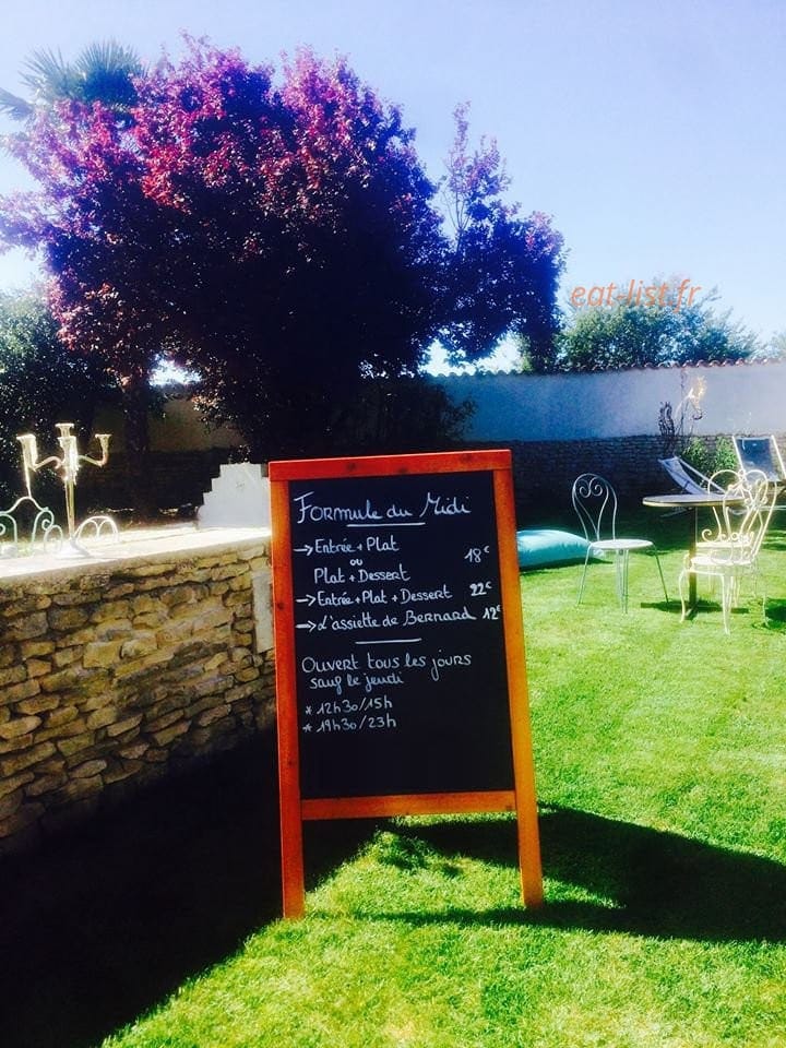 Carte et menu de La Maison St Martin à Saint Martin de Re — Formule du midi