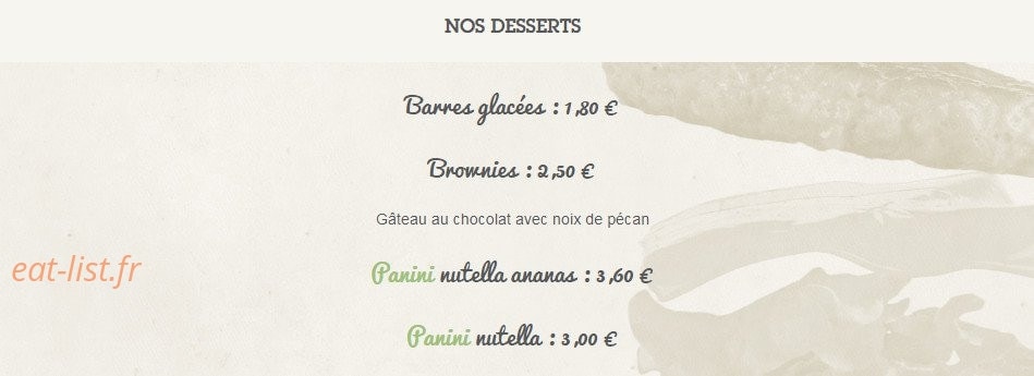 Beach Burger — carte page 7