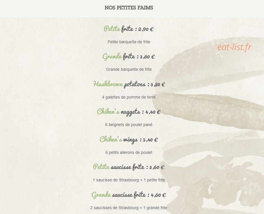 Beach Burger — carte page 5