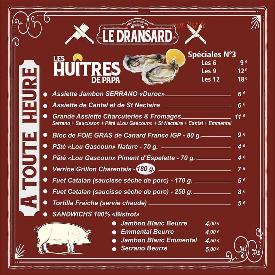 Dransard Café — carte page 2