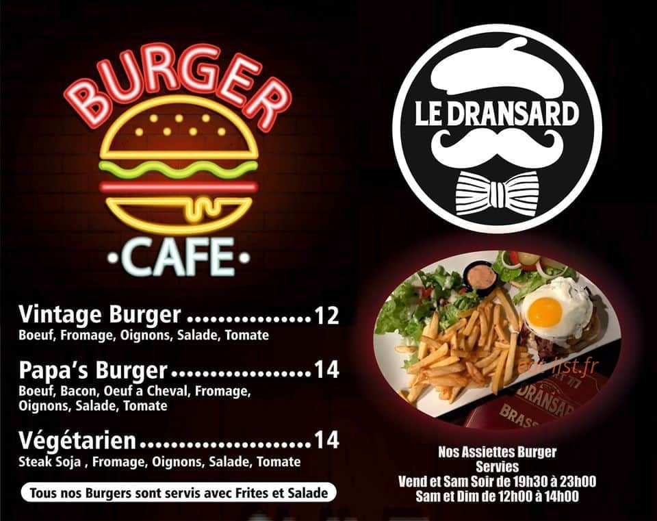 Dransard Café — carte page 1