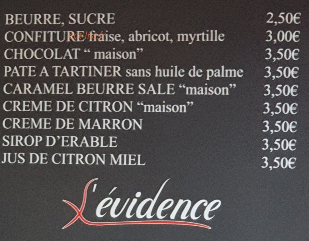 L'évidence — carte page 2