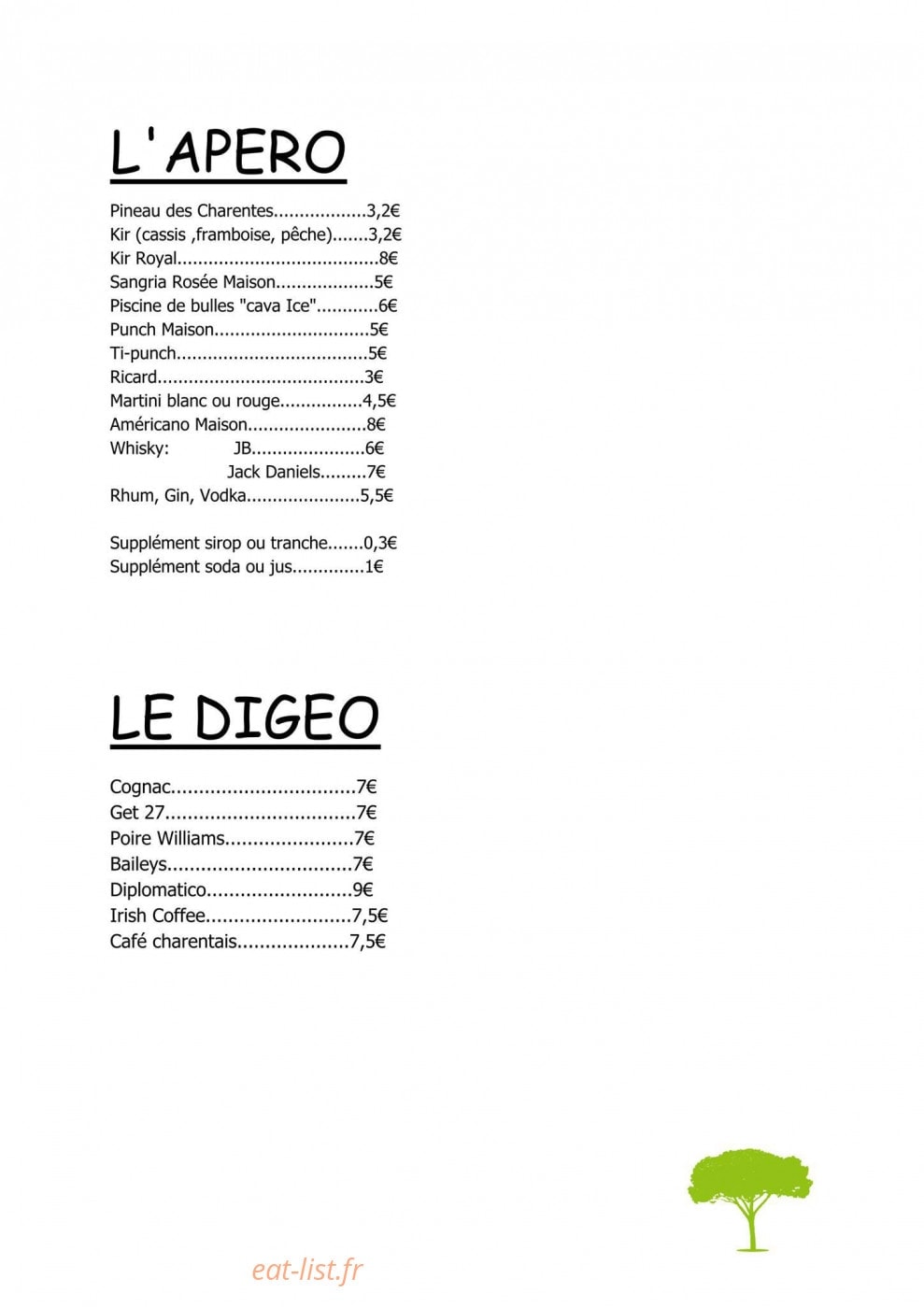La Corniche — carte page 9