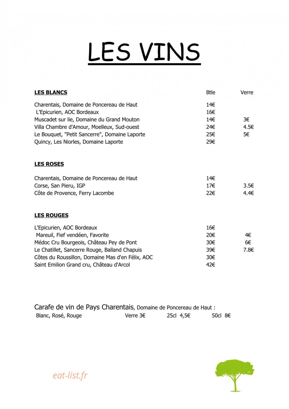 La Corniche — carte page 11