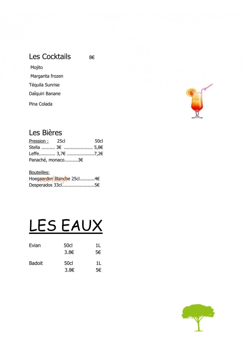 La Corniche — carte page 10