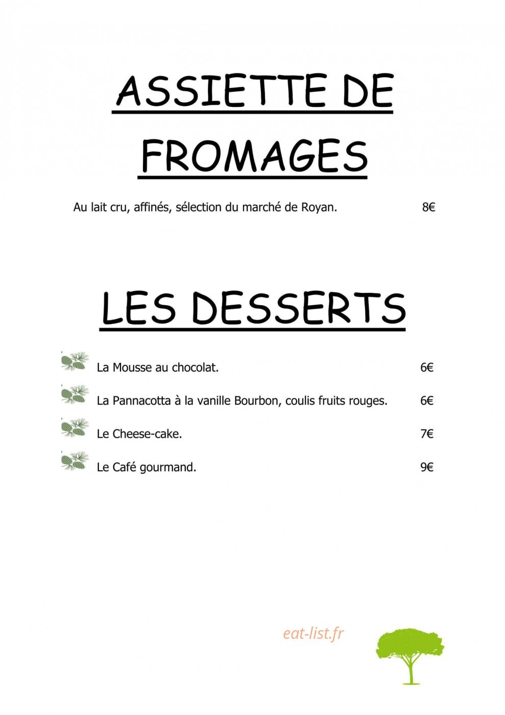 La Corniche — carte page 6