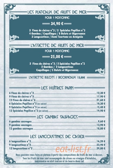 Le bistrot du phare — carte page 9