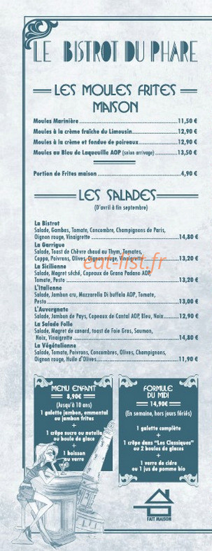 Le bistrot du phare — carte page 5