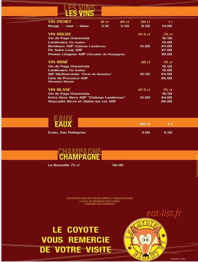 Le Coyote — carte page 6