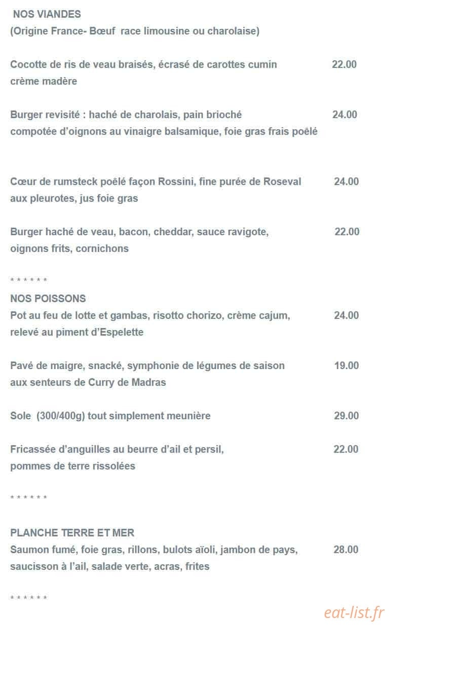 Auberge de l'etain — carte page 2