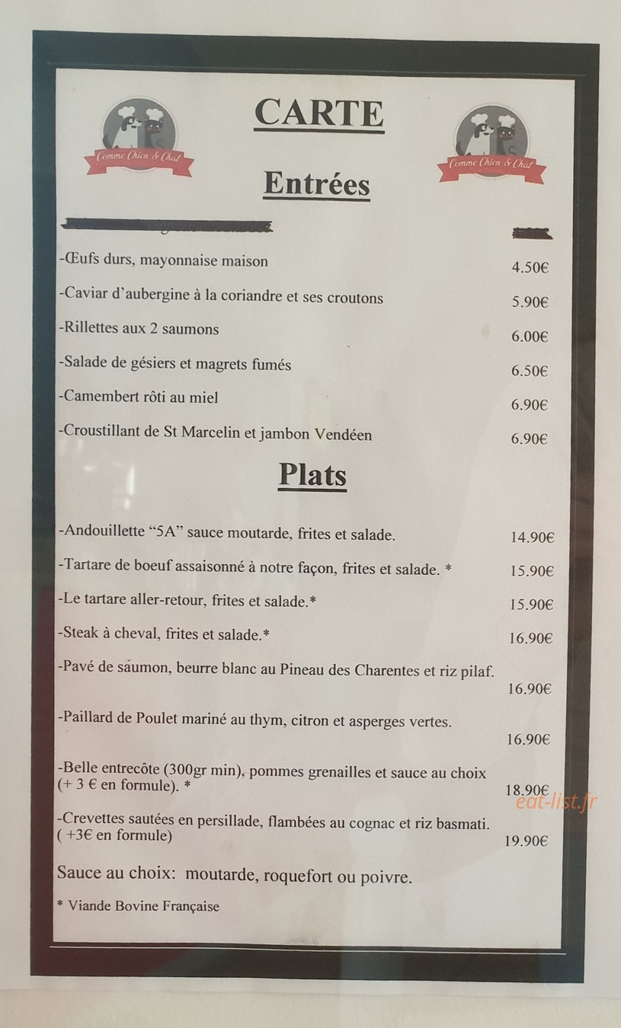 Comme chien et chat — carte page 1