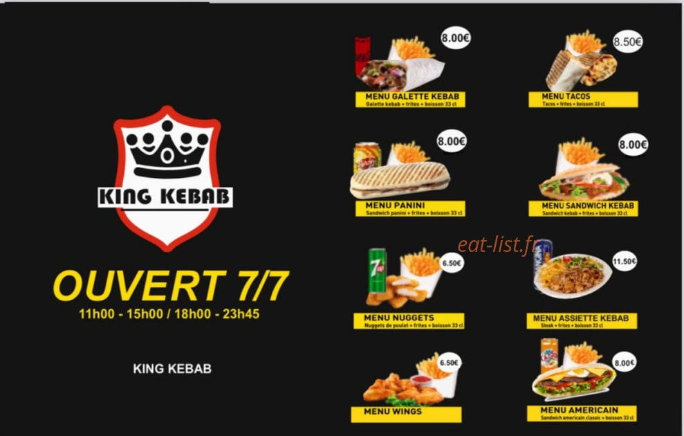 King kebab — carte page 2