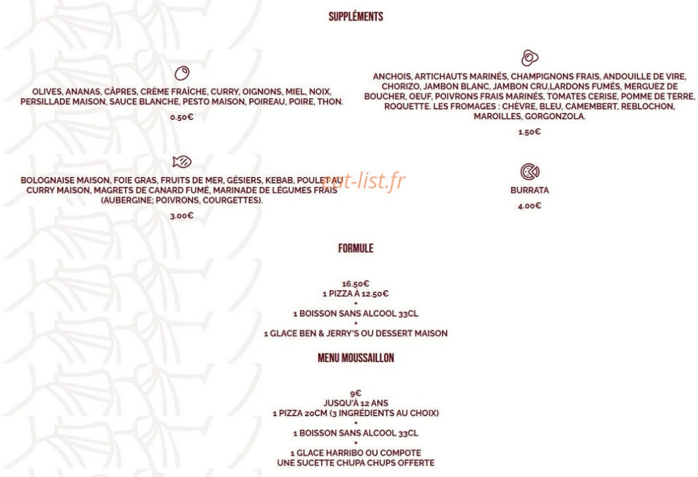Azzurra Pizz — carte page 6