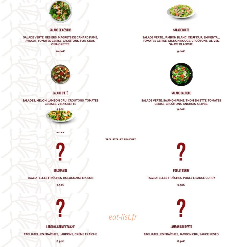 Azzurra Pizz — carte page 9