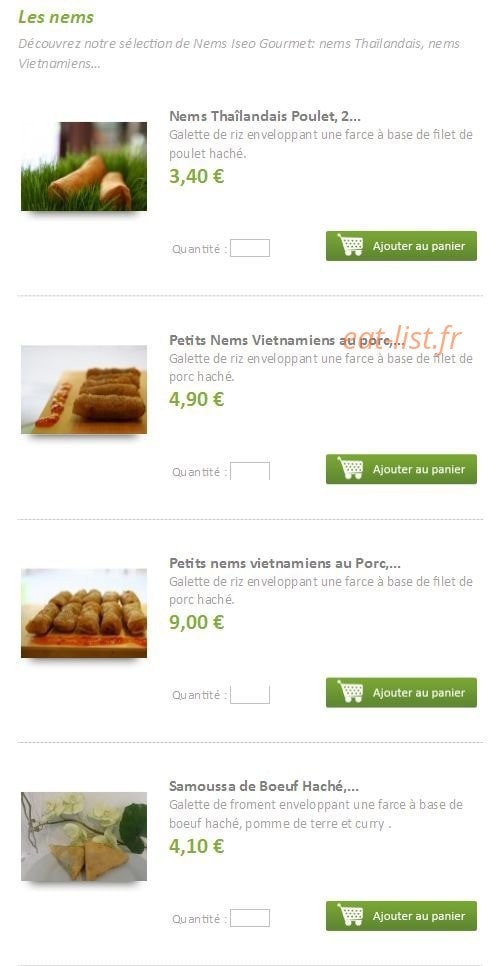 Iséo Gourmet — carte page 4