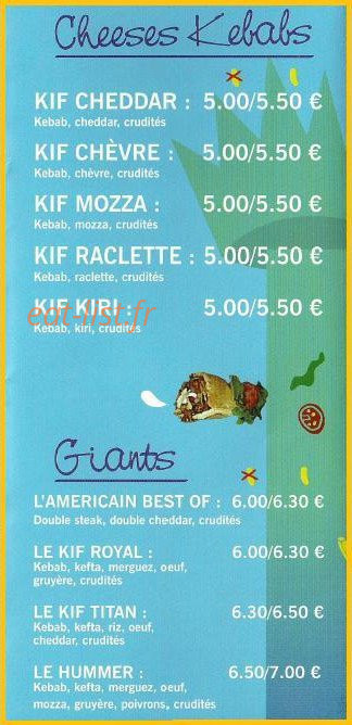 Kif Kebab — carte page 2