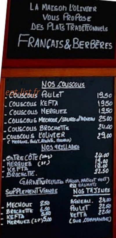 L'Olivier — carte page 1