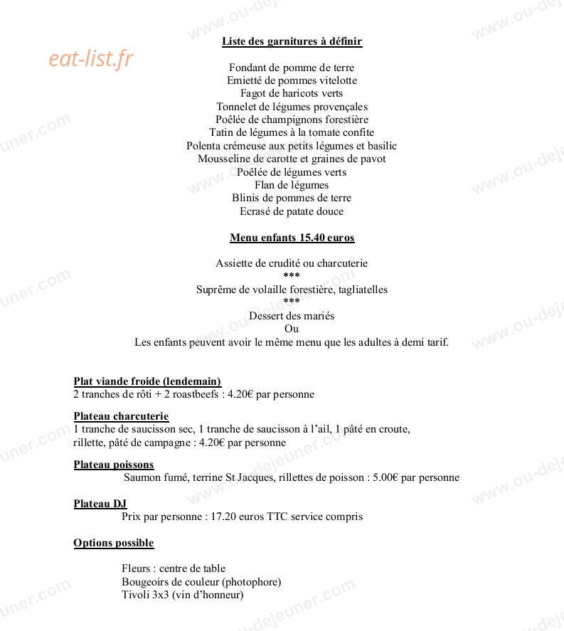 Le Bel'air — carte page 17