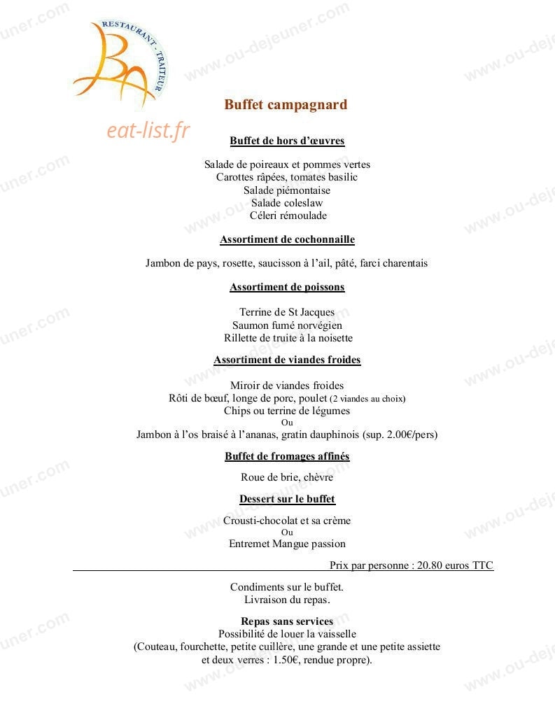 Le Bel'air — carte page 6