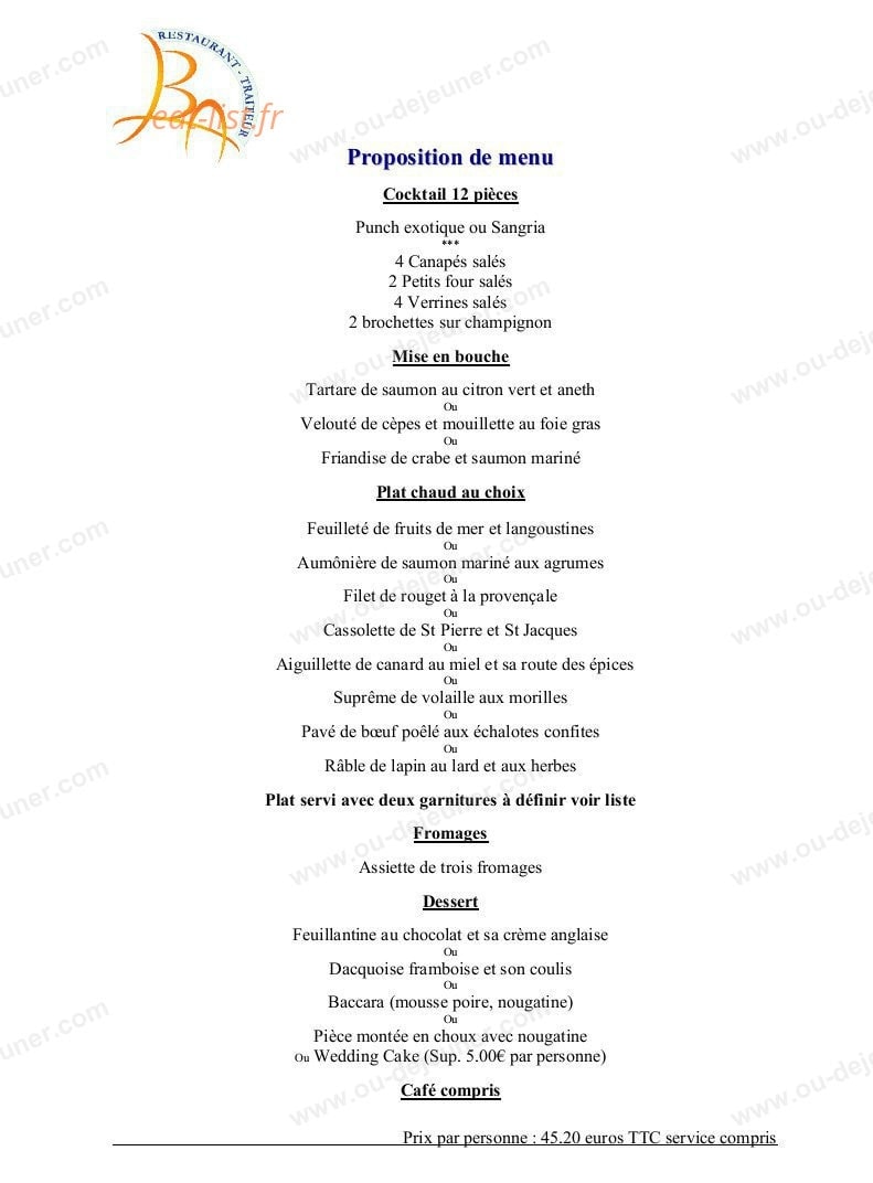 Le Bel'air — carte page 12