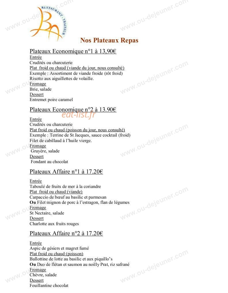 Le Bel'air — carte page 19