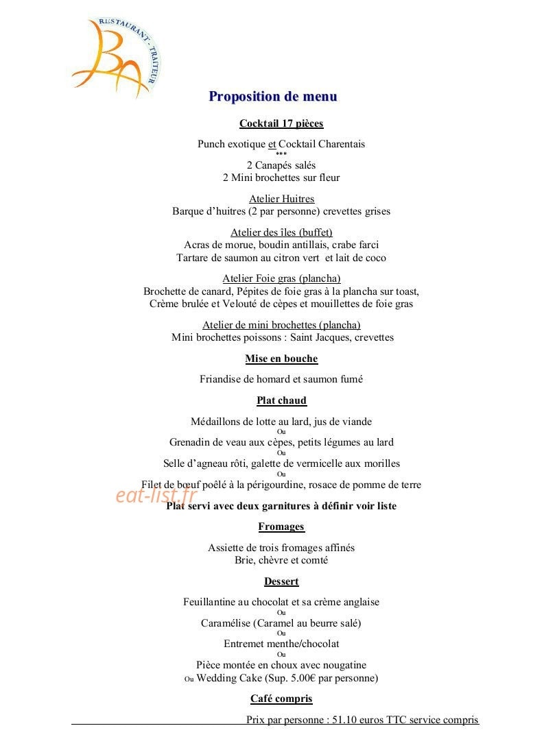 Le Bel'air — carte page 14