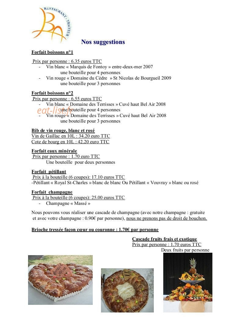 Le Bel'air — carte page 16