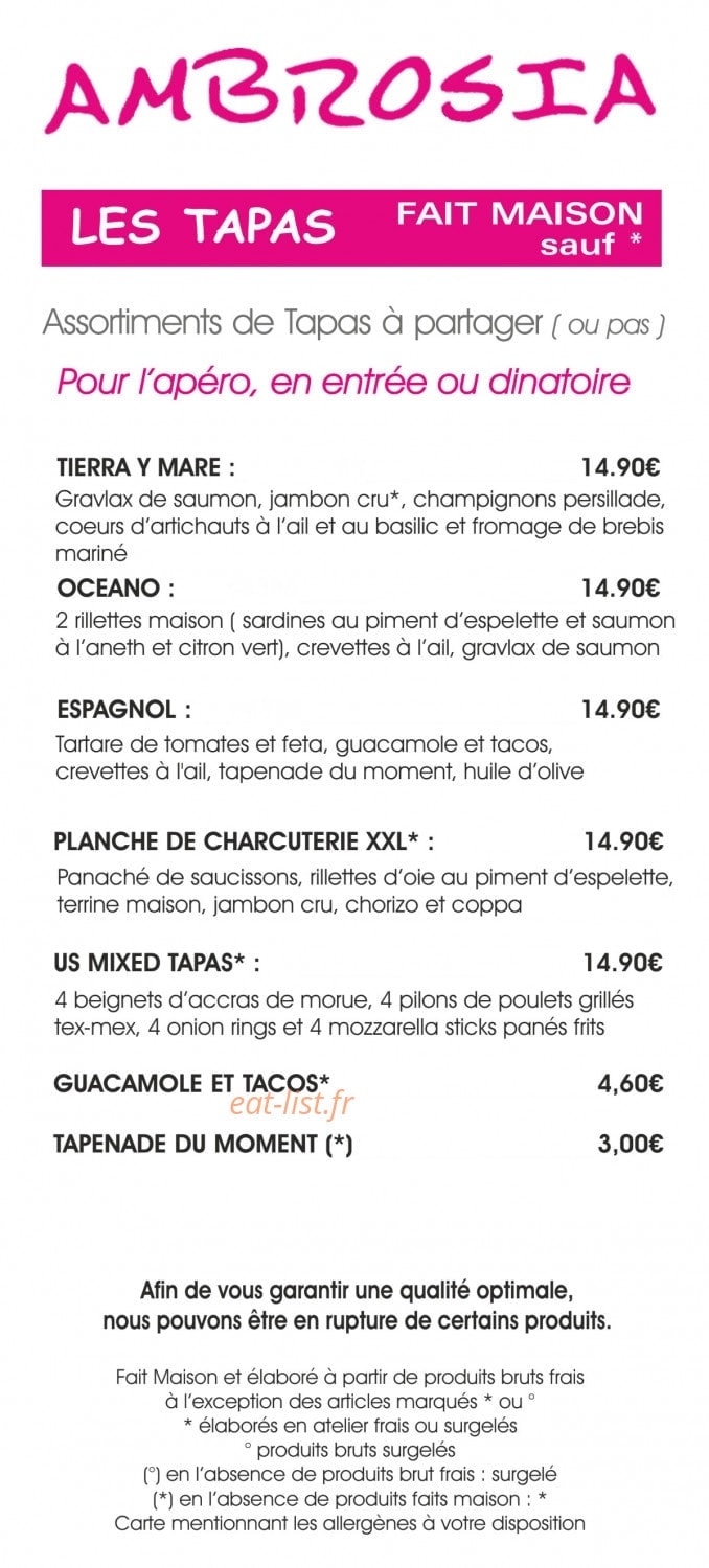 Ambrosia — carte page 2